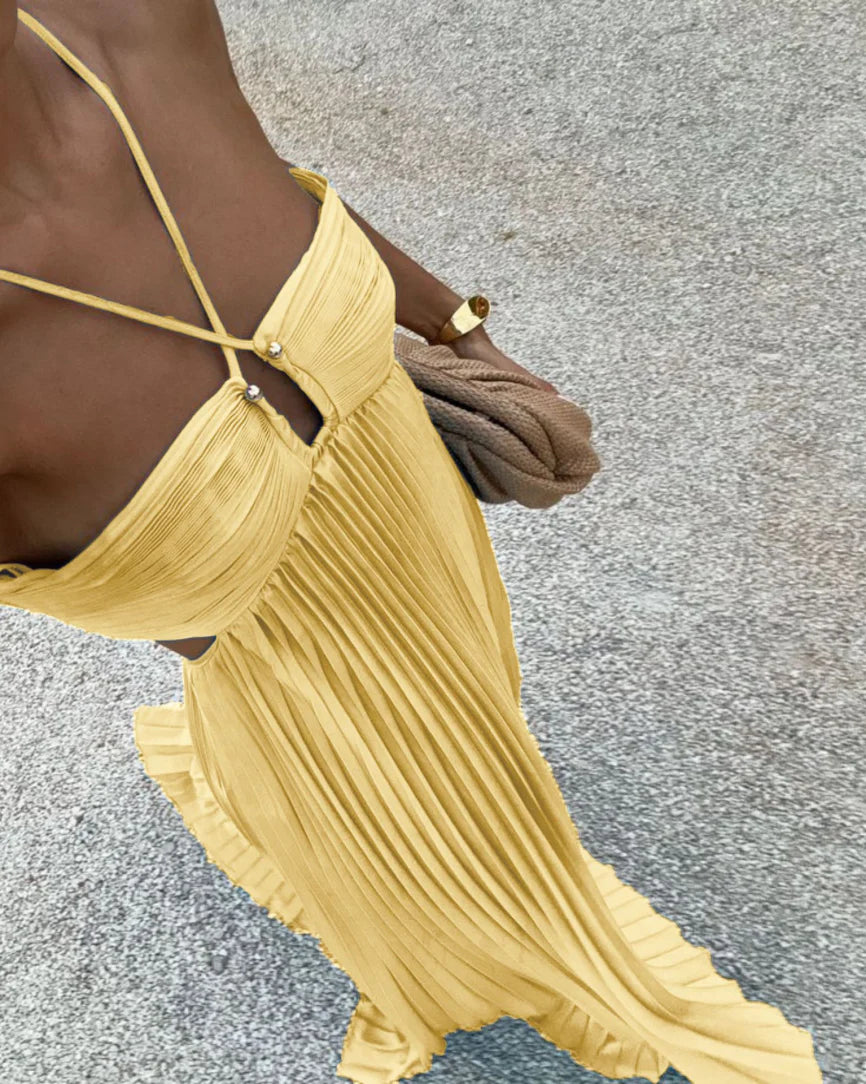 Elisara – Pleated Sunrise Gown