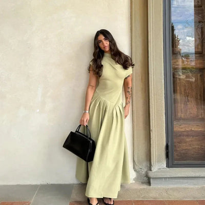 Clara Monroe | Short Sleeve Maxi Dress