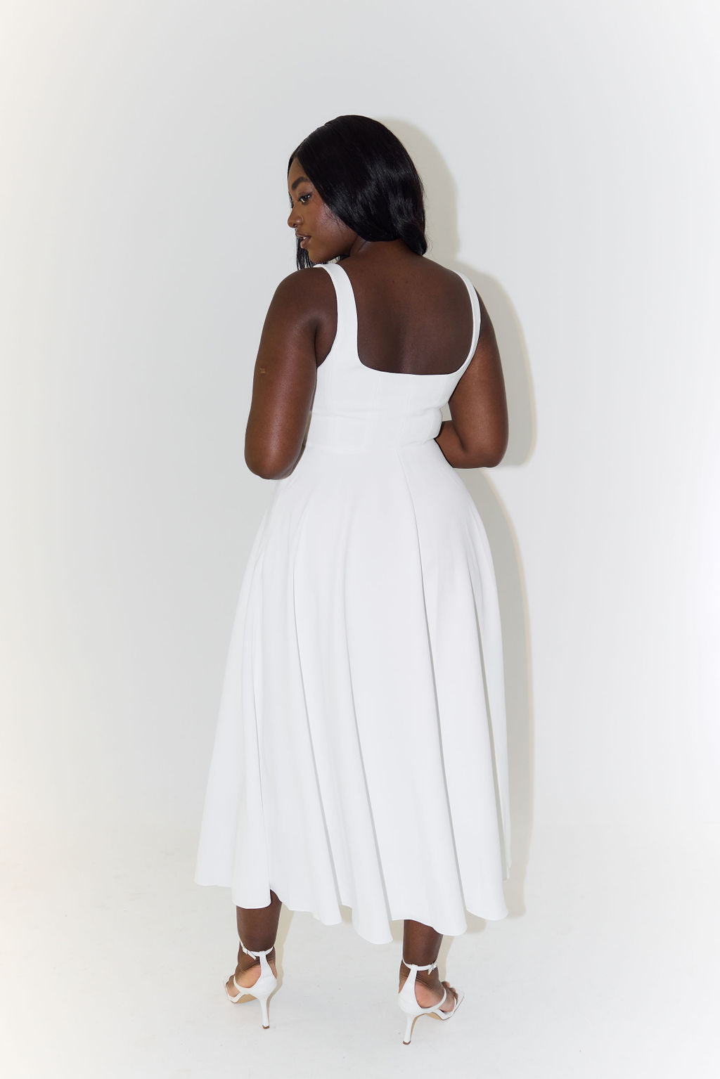 YARA-BELLE | HIGH-WAISTED MIDI DRESS