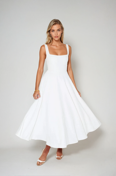 YARA-BELLE | HIGH-WAISTED MIDI DRESS