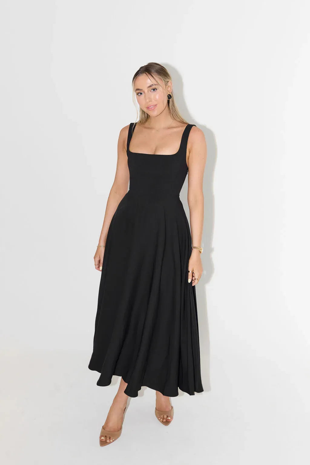 YARA-BELLE | HIGH-WAISTED MIDI DRESS