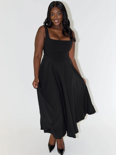 Luretta – Modern Sleeveless Midi Dress