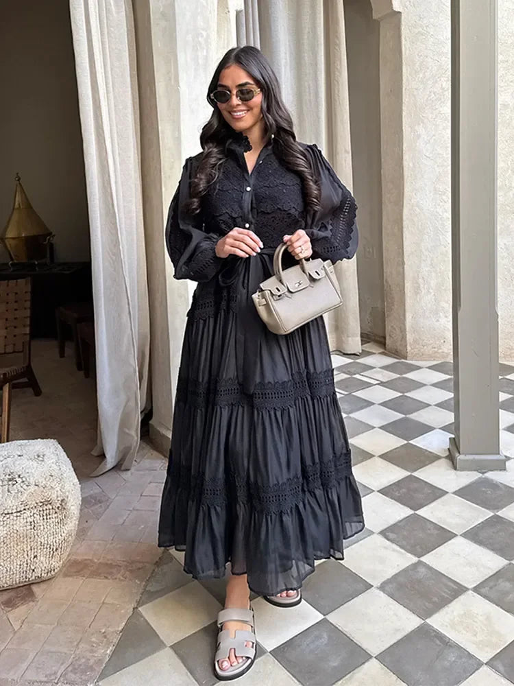 Elyra – Embroidered Boho Maxi Dress