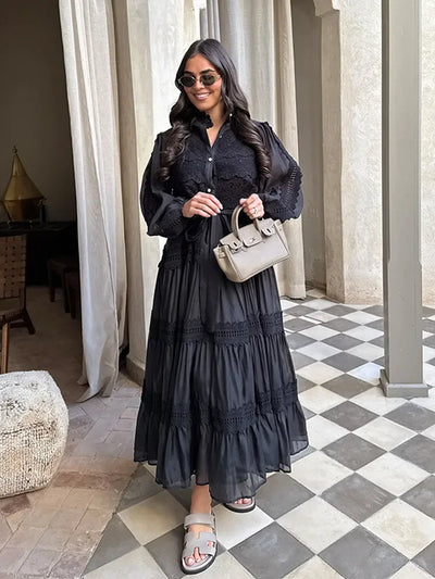 Elyra – Embroidered Boho Maxi Dress