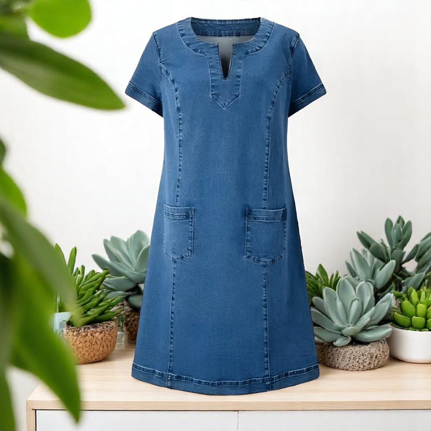 Margaret | Soft Denim Dress