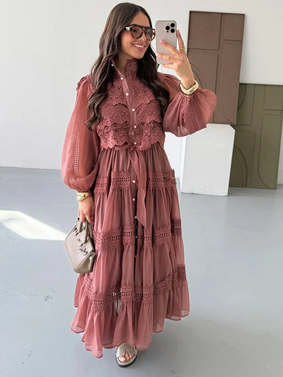 Elyra – Embroidered Boho Maxi Dress