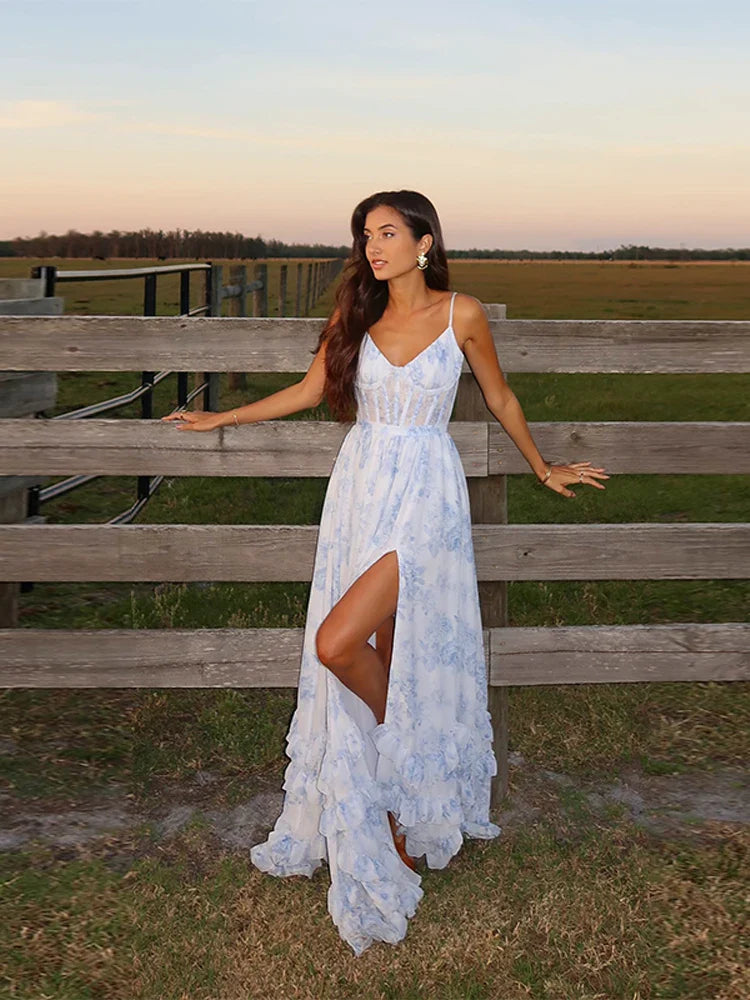 Melisara – Off-Shoulder Floral Print Dress