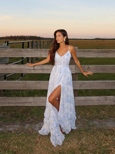 Melisara – Off-Shoulder Floral Print Dress