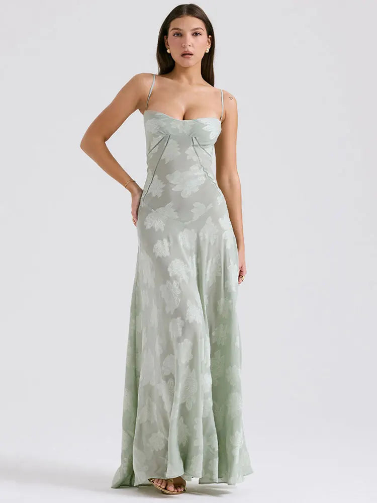 Seraphina | Backless Spaghetti Strap Maxi Dress