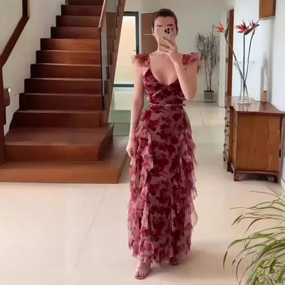 Flora | Floral Ruffle Detail Dress