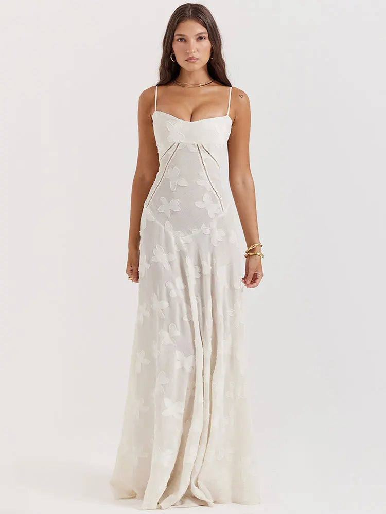 Seraphina | Backless Spaghetti Strap Maxi Dress