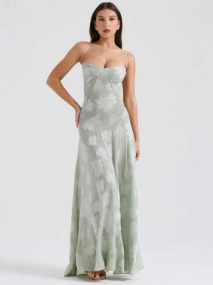 Seraphina | Backless Spaghetti Strap Maxi Dress