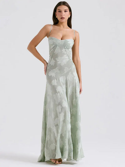 Seraphina | Backless Spaghetti Strap Maxi Dress