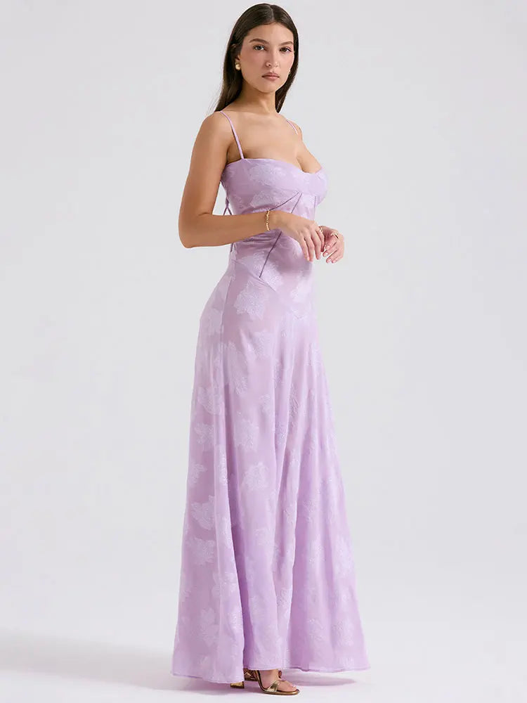 Seraphina | Backless Spaghetti Strap Maxi Dress