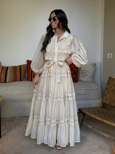 Elyra – Embroidered Boho Maxi Dress