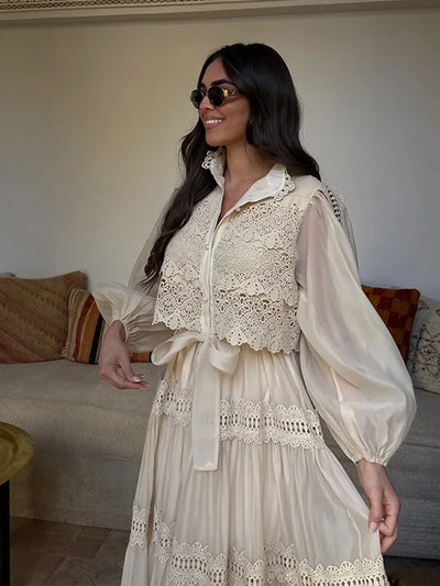 Elyra – Embroidered Boho Maxi Dress