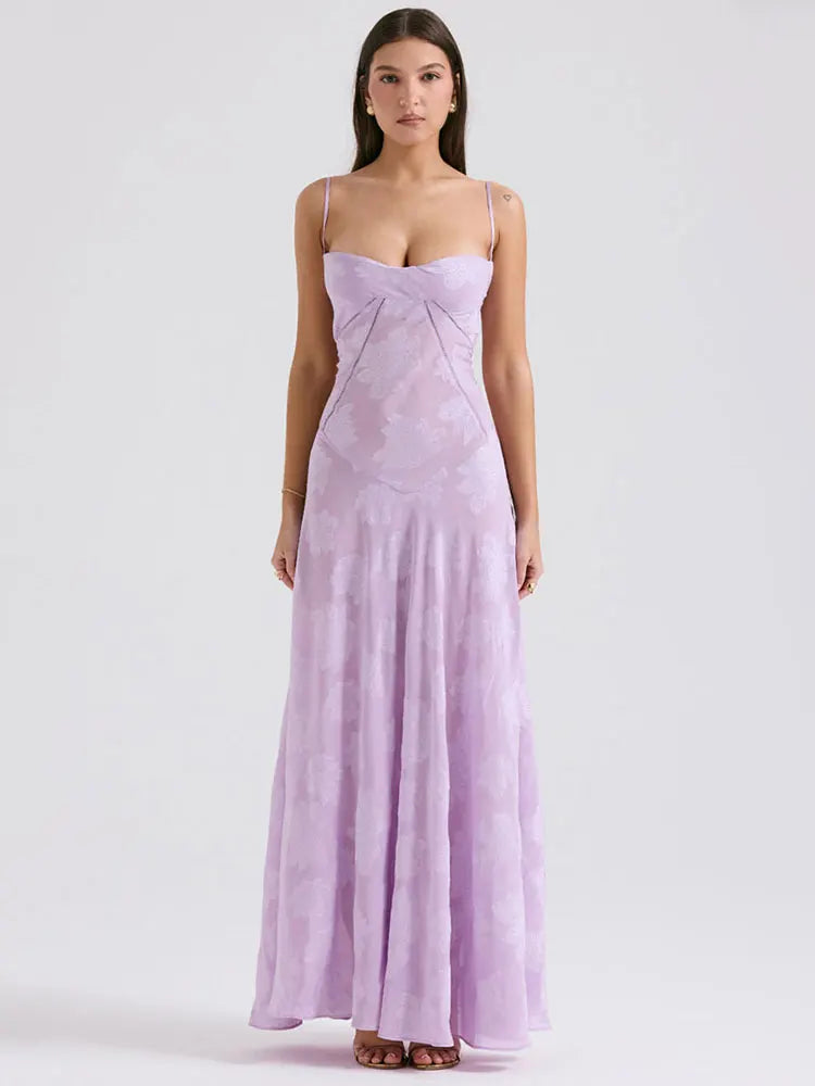 Seraphina | Backless Spaghetti Strap Maxi Dress