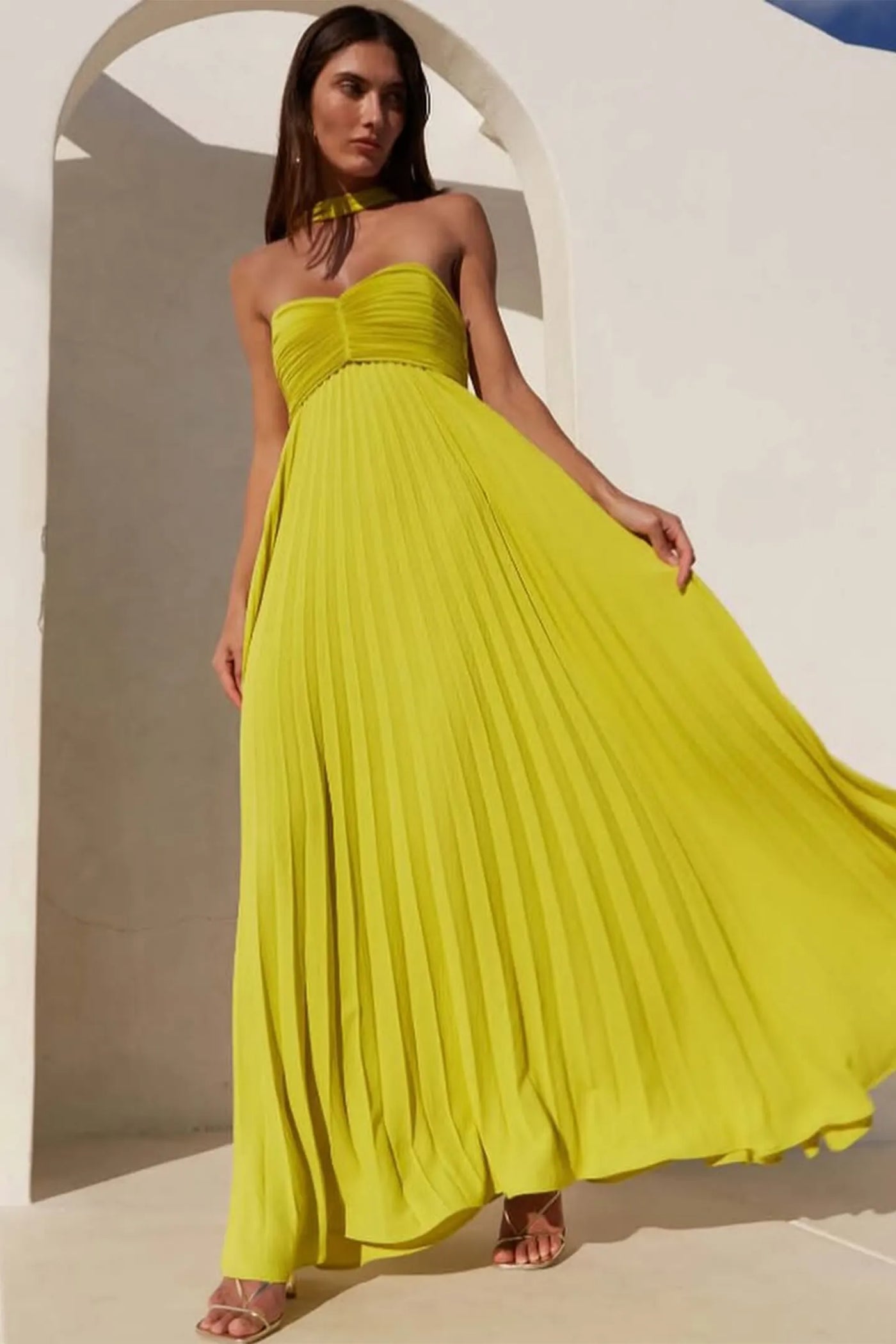 IsavelleSoirée – Strapless Pleated Maxi Dress