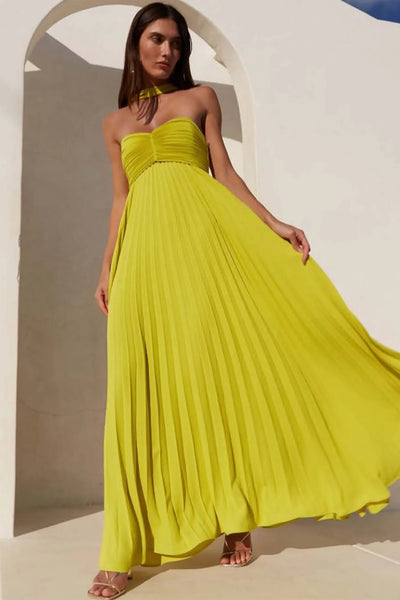 IsavelleSoirée – Strapless Pleated Maxi Dress