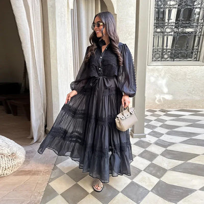 Elyra – Embroidered Boho Maxi Dress