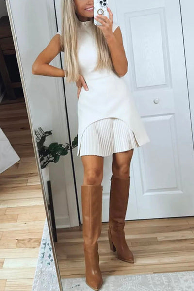 Arviana – Pleated Tailored Mini Dress