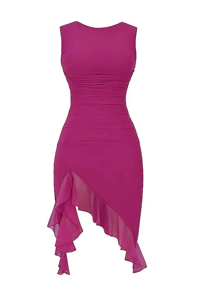 Clara- ruffled midi dress