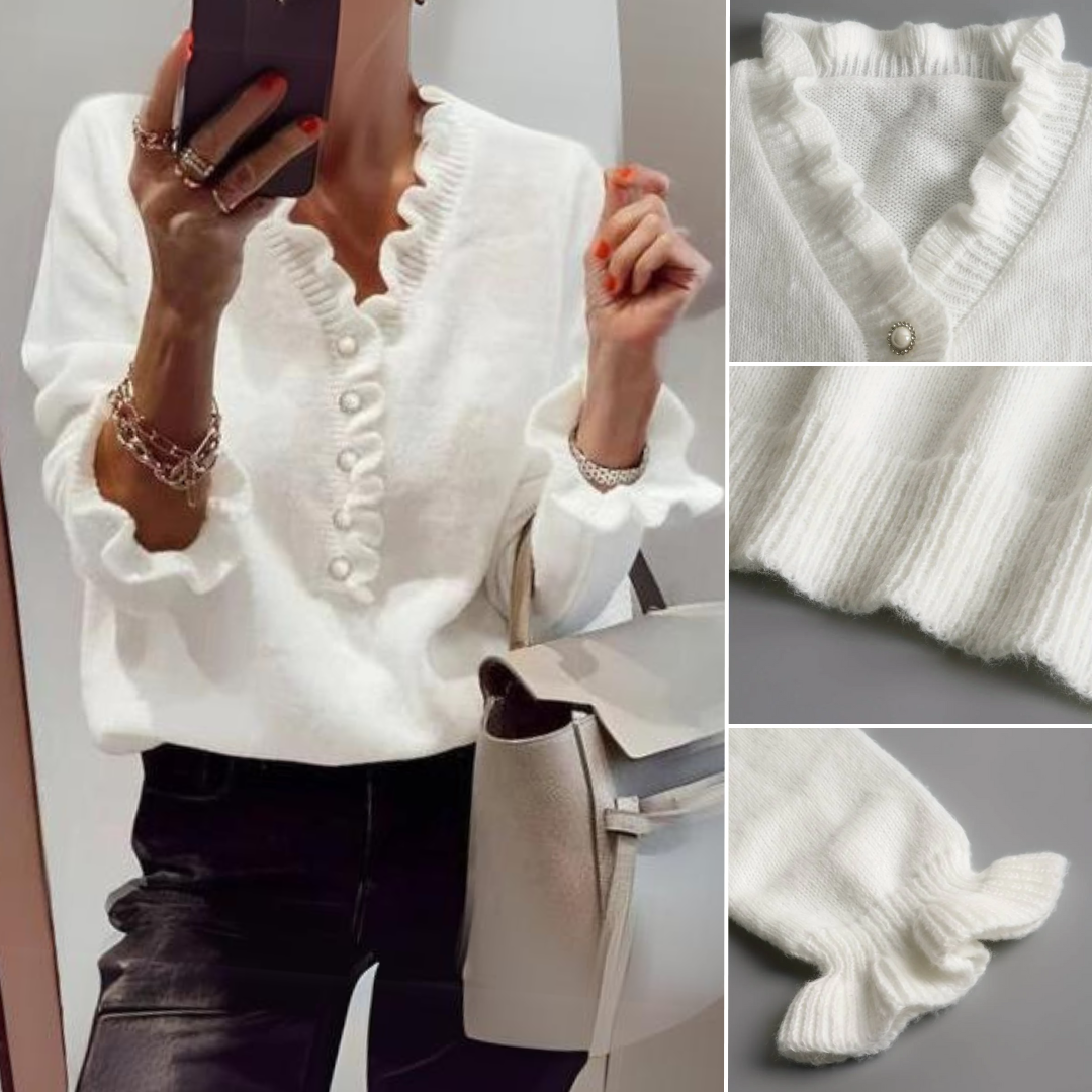 Lana - White Cozy Sweater