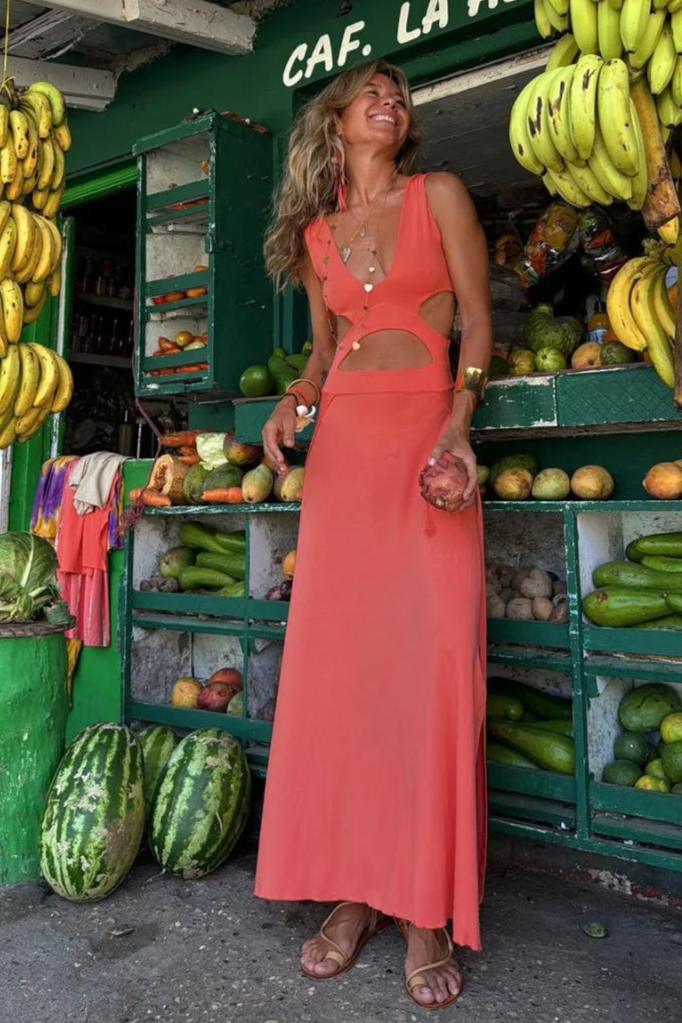 Teigra - Stretchy Slit Dress