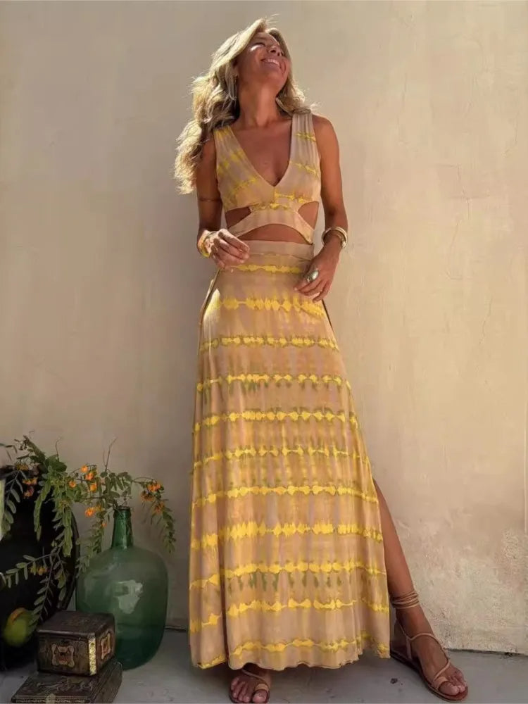 Teigra - Stretchy Slit Dress