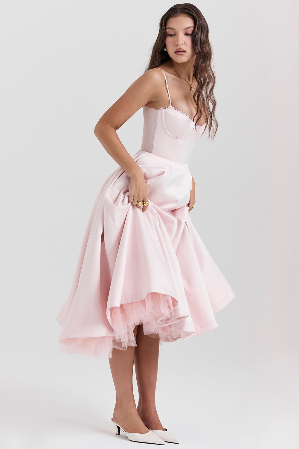 Zarelle – Tulle Elegance Midi Dress