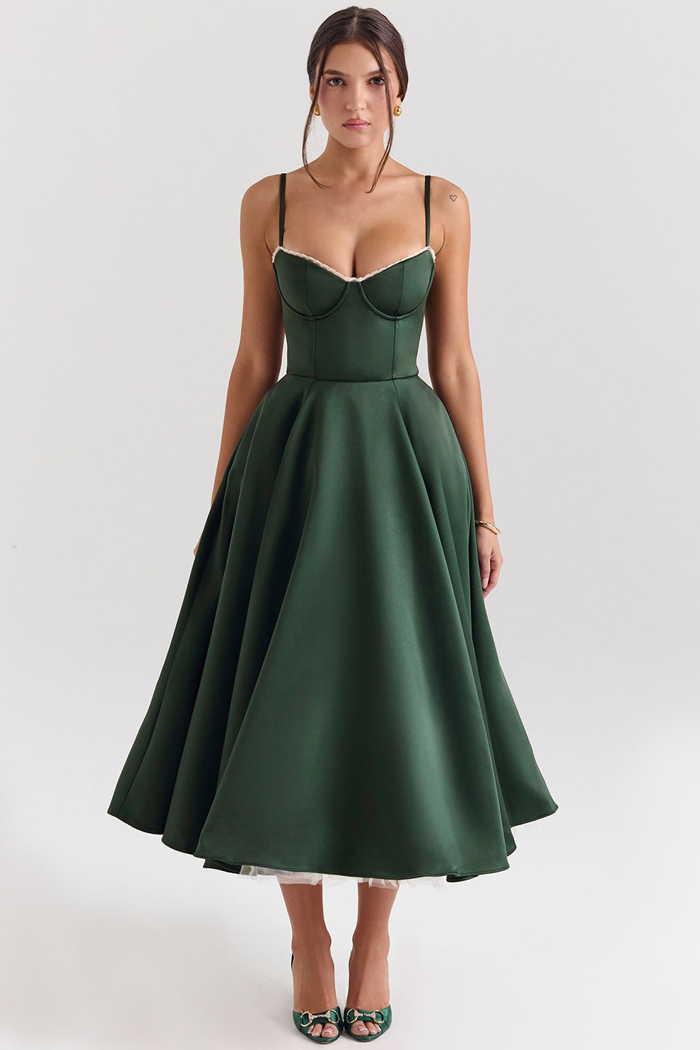Arestina - Fashionable Tulle Midi Dress