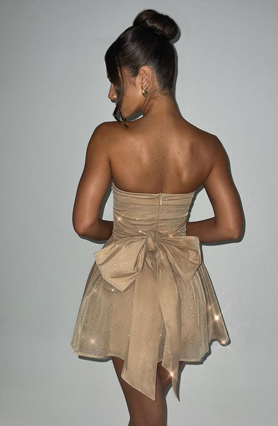 Ariana | STRAPLESS BOW DRESS