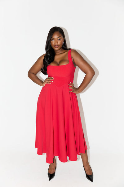 Lunara – Timeless Flowy Midi Dress