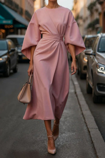 Valencia – Shiny Satin Long Dress