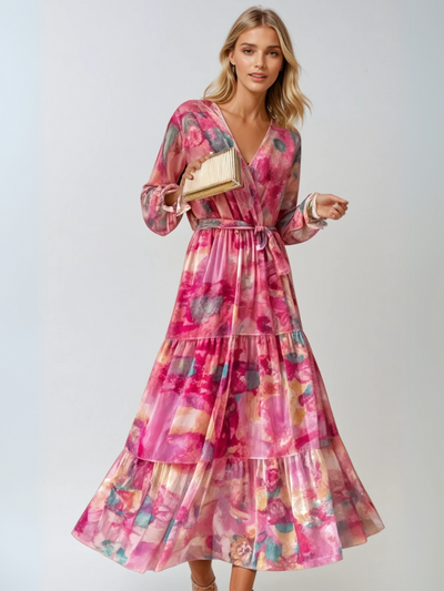 GEORGINA | STYLISH SILK-BLEND MIDI DRESS