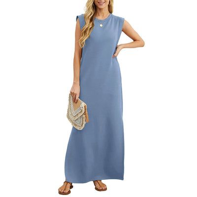 Sofia Lane | Wrinkle-Free Casual Dress with Split Hem