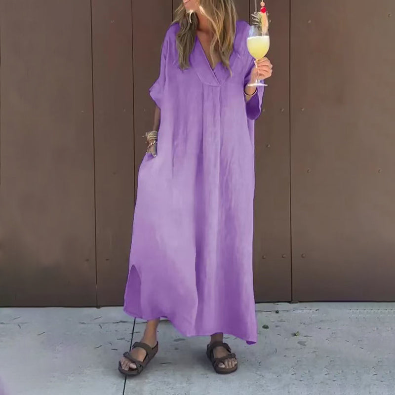 Celina – Elegant V-Neck Maxi Dress