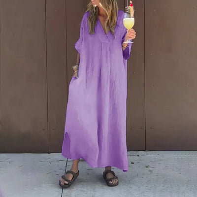 Celina – Elegant V-Neck Maxi Dress