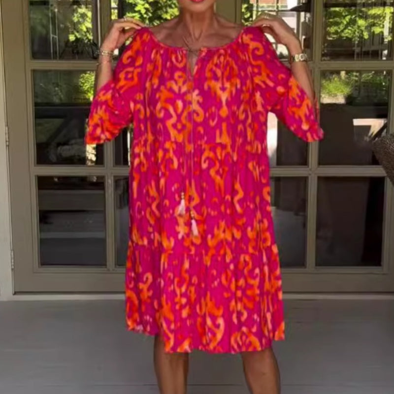 Élodie – Elegant Loose Fit Midi Dress