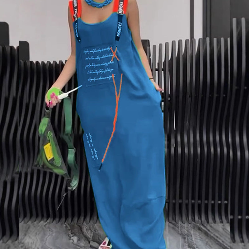 ÉlinaPrint – Women’s Sleeveless Printed Casual Dress